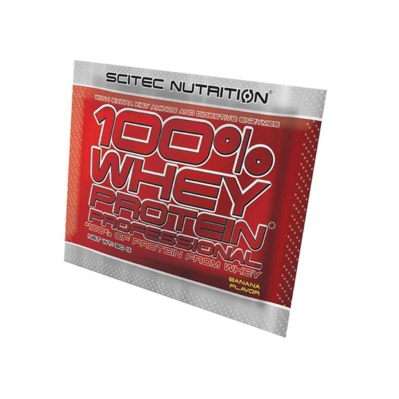 Probe - Scitec Nutrition 100% Whey Protein Professional, 30g Erdbeer-weiße Schoko
