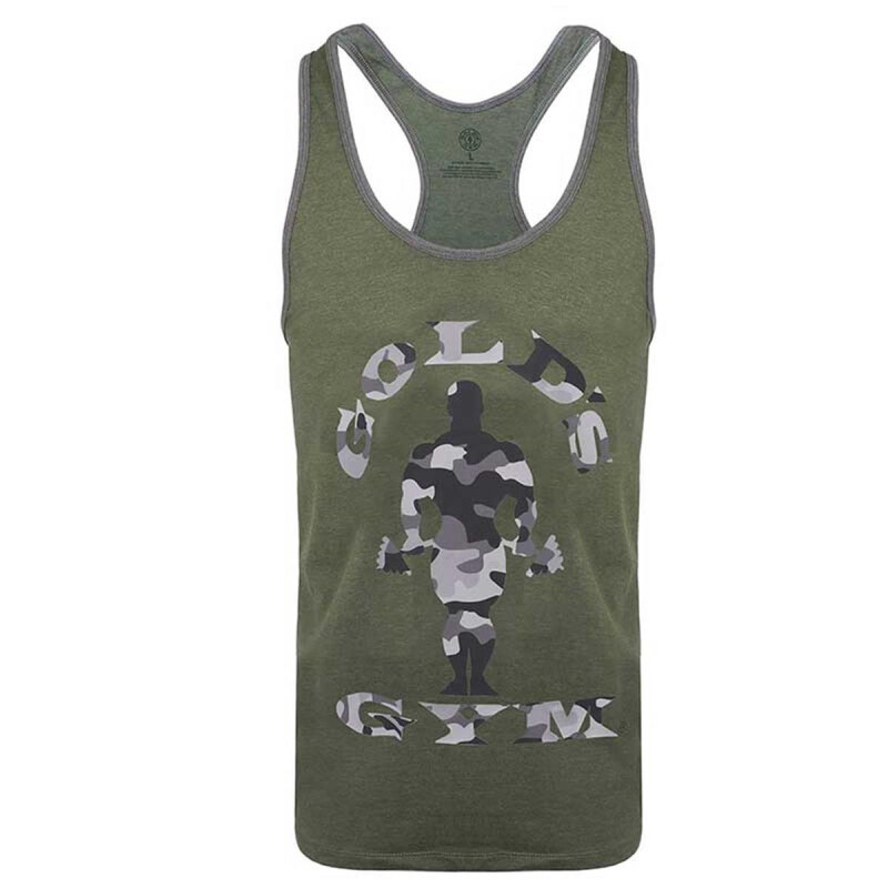 Golds Gym Muscle Joe Stringer Camo Army Marl S