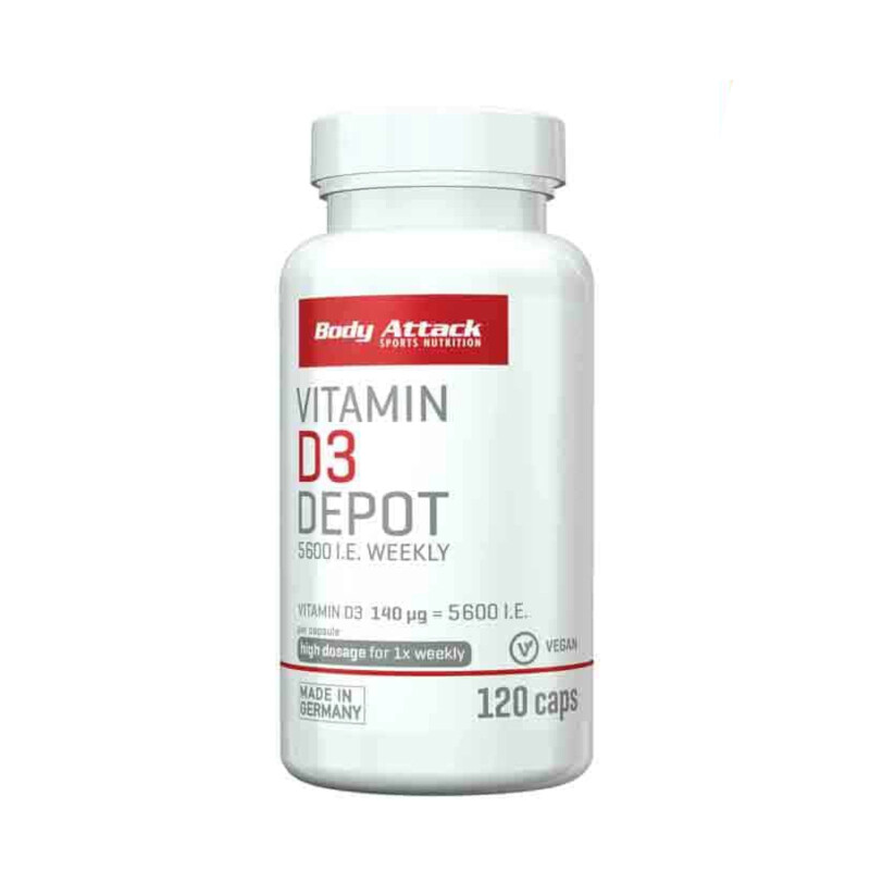 Body Attack  Vitamin D3 Depot 120 Kapseln